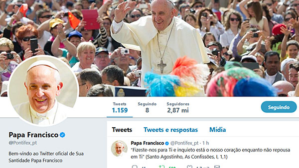 Twitw papa Francisco