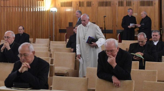Exercícios espirituais Papa