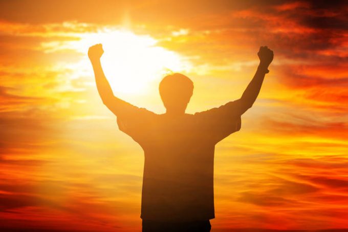 Freedom man concept. Human hands open palm up worship. Eucharist