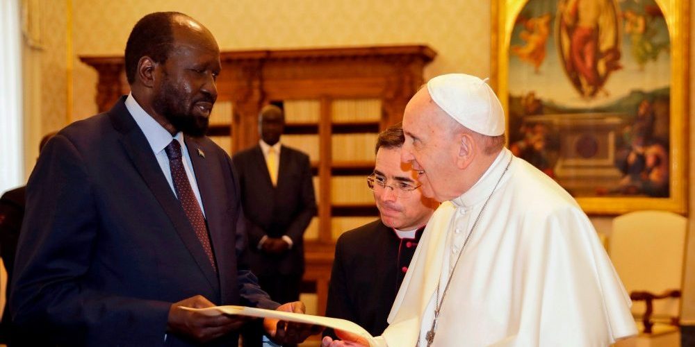 Papa e presidente do Sudão Sul