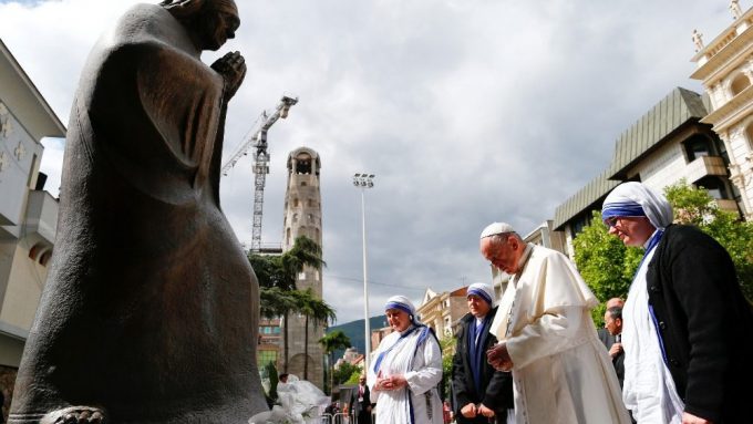 Papa no Memorial de Madre Teresa