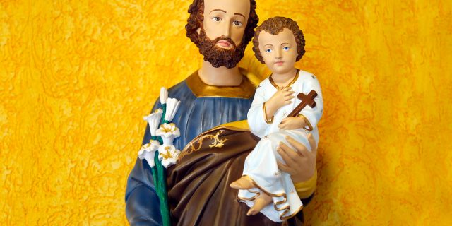 Saint,Joseph,And,Baby,Jesus,Of,The,Catholic,Church,-