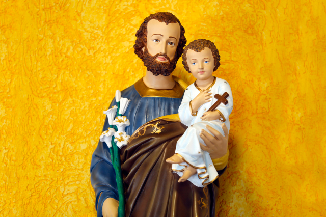 Saint,Joseph,And,Baby,Jesus,Of,The,Catholic,Church,-