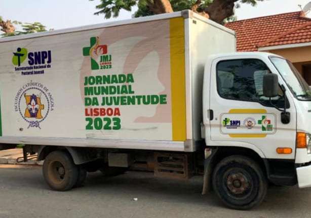 jmj-2023 Caminhão transporta os símbolos da JMJ Lisboa 2023