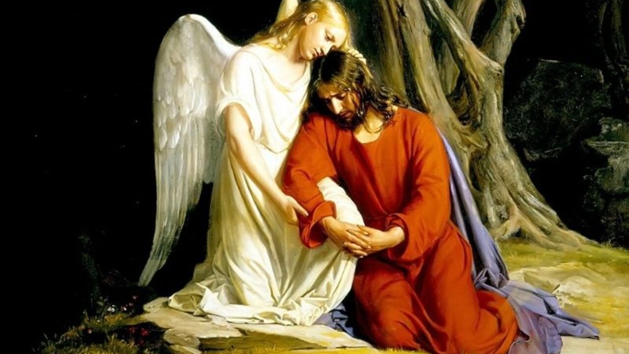 Anjo do Horto consolando Jesus